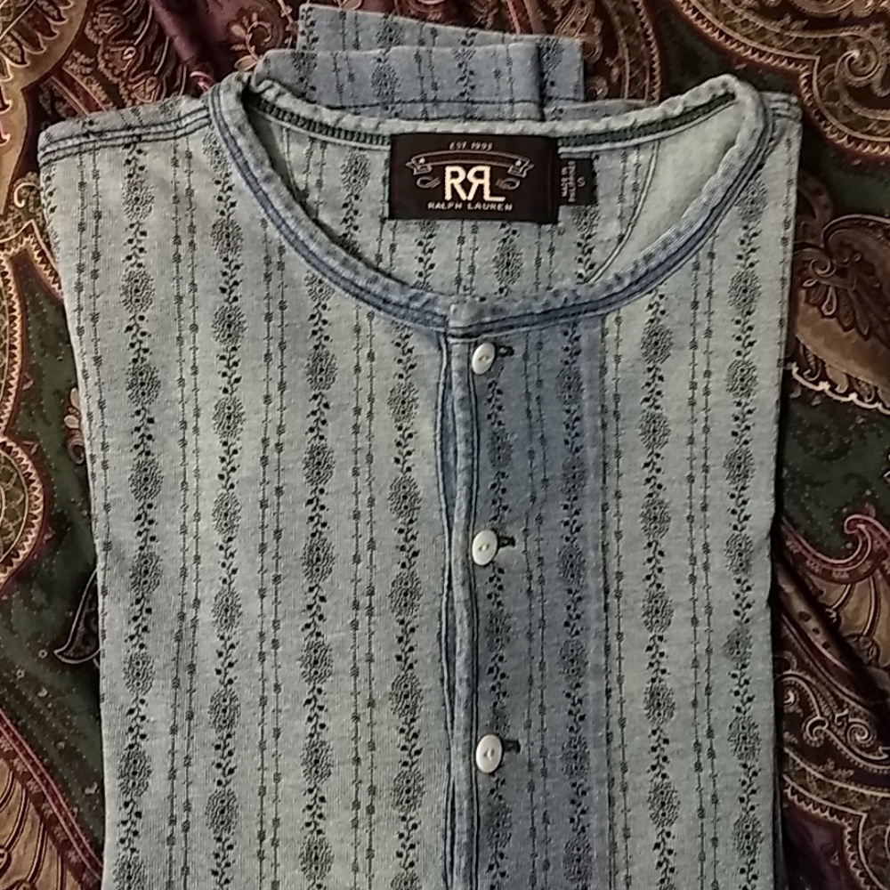 RRL Indigo dyed Henley